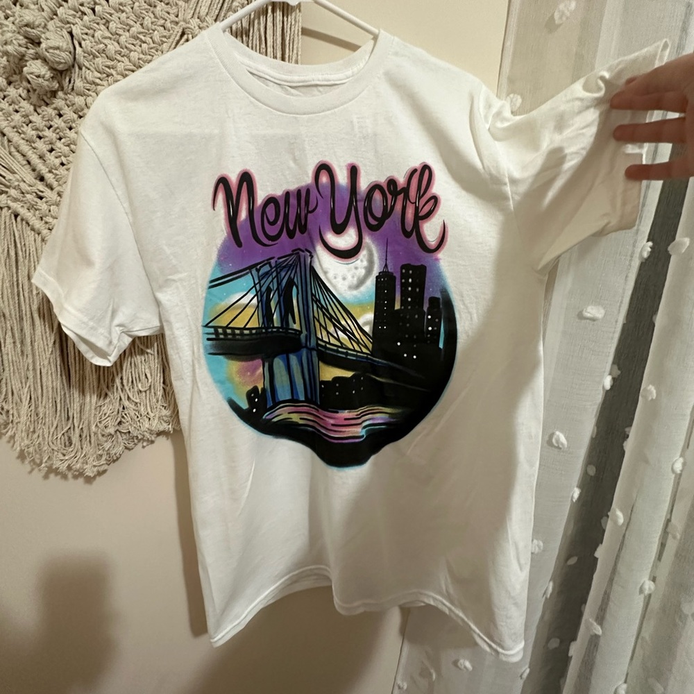 New York graphic white tee